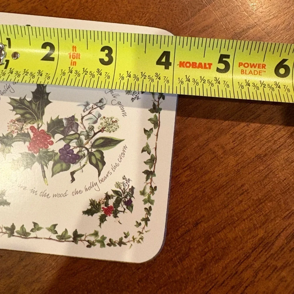 Pimpernel Festive Holly Coasters Set 